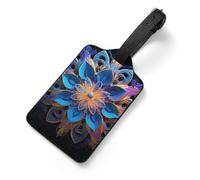 PU Leather Luggage Tags for Suitcase - Rectangle Mandala Bag Tag with Name ID Card Suitcase Tags for Women Men, Travel Essentials Colorful Luggage Identifiers for Backpack Gym Bag