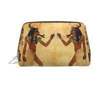 PU Leather Makeup Bag Travel Cosmetic Bags Waterproof Large Capacity Toiletry Organizer with Zipper, Cute Portable Pouch Ancient Egyptian Toiletry Bag Make Up Bag for Women