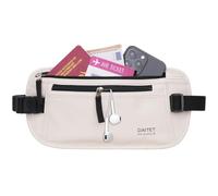 PU Leather Money Belt - Passport Holder Secure Hidden Travel Wallet with RFID Blocking, Undercover Fanny Pack(White)