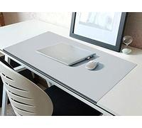 PU Leather Mouse Pad Desk Mat with Edge Protector,Desk Pad with Non-Slip L-Shaped Front Lip,Gaming Mouse Mat Writing Pad for Laptop Keyboard