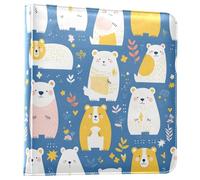 PU leather Mr &mrs Bear Peach Blue Family Albums For Photos Holds 3x5-8x10 Photos Picture Album Self Adhesive Pages 20 sheets
