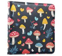 PU leather Mushroom French Art Valentine's Day Black Childhood Photo Album Holds 3x5-8x10 Photos Picture Albums Self Adhesive Pages 20 sheets