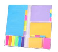 PU Leather Notebook Adhesive Note Set Professional Planner Colorful Label Set for Office School Travel Use Pad