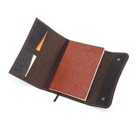 PU Leather Notebook Cover 8.98x6.69Inch Flipping Closure Retro Journal Protector Sleeve with Card Organiser Notebook Cover