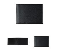 Pu Leather On Cover for Car Driving Documents Business Id Pass Certificate Folder Wallet Card Holder Purse(Black)