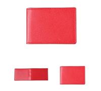 Pu Leather On Cover for Car Driving Documents Business Id Pass Certificate Folder Wallet Card Holder Purse(Red)