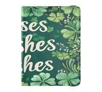 PU Leather Passport Card Holder Cover Combo Lightweight Passport Cover for Women Men Family Cute Passport Book Travel St.Patrick's Kisses Wishes, St.Patrick's kisses wishes, One Size, Casual
