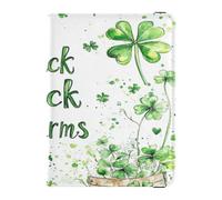 PU Leather Passport Card Holder Cover Combo Lightweight Vaccine Card Holder Cover Combo for Women and Men Badge ID Vaccine Card Holder Wallet Travel Essentials St.Patrick's Luck Charms, St.Patrick's