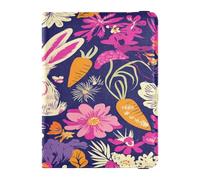PU Leather Passport Card Holder Cover Combo Lightweight Wallet Combo for Women Men Document Organizer Holder Accessories Travel Essentials Happy Easter Rabbit Carrots Floral Daisy Egg, Happy Easter