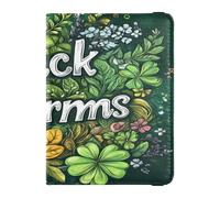 PU Leather Passport Holder Cover Lightweight Vaccine Card Holder Cover Combo for Women and Men Document Organizer Holder Accessories Travel Essentials St.Patrick's Luck Charms, St.Patrick's luck