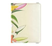 PU Leather Passport Holder Cover Lightweight Vaccine Case Protector Cover for Women Men Badge ID Vaccine Card Holder Wallet Travel Essentials Easter Lily Happy Easter, Easter Lily Happy Easter, One