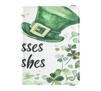 PU Leather Passport Holder Cover Wallet Ultra Slim Wallet Combo for Family Vacation Document Organizer Holder Accessories Travel Essentials St.Patrick's Kisses Wishes, St.Patrick's kisses wishes, One