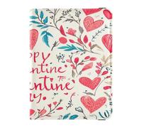PU Leather Passport Holder Cover Wallet Ultra Slim Wallet Combo for Women Girl Badge ID Vaccine Card Holder Wallet Travel Valentines Day Floral Leaves Love Hearts Happy Valentine's Day, Valentines Day