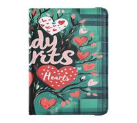 PU Leather Passport Holder Covers Case Lightweight Vaccine Card Holder Cover Combo for Family Vacation Badge ID Vaccine Card Holder Wallet Travel Essentials Valentines Day Tree Love Heart Candy