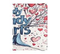PU Leather Passport Holders Lightweight Vaccine Card Holder Cover Combo for Women Girl Cute Passport Book Travel Essentials Valentines Day Tree Red Love Heart Petals Candy Hearts, Valentines Day Tree
