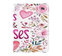 PU Leather Passport Holders Lightweight Vaccine Card Holder Cover Combo for Women Men Family Cute Passport Book Travel Essentials Valentines Day Love Heart Hugs Kisses, Valentines Day Love Heart Hugs