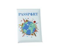 PU Leather Passports Covers Color Print Global Passports Holder Covers Card Holder Travel Accessories for for Adult