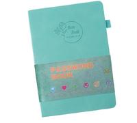 PU Leather Password Collection Notebook Address Information Organiser Book with Elastic Strap Closure Ribbon Bookmarks Portable Diary