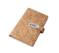 PU Leather Password Receipt Holder Financial File Folder with Combination for Certificate Deposit Document Accountant ' s Document Security Directory