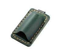 PU Leather Pen Holder with Metal Clip 1.7x2.8Inch Notebook for Planners Binders Folder Book Adjustable Pencil Sleeve