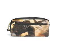 PU Leather Pencil Case Gorilla War Airplane Pen Pouch Makeup Cosmetic Bag