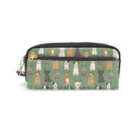 PU Leather Pencil Case Reindeer Various Dogs Pen Pouch Makeup Cosmetic Bag