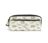 PU Leather Pencil Case Retro War Planes Pen Pouch Makeup Cosmetic Bag