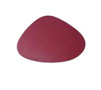 PU Leather Placemat for Tabletop Use in Dining Area For Kitchen Living Room or Business Space Heat Resistant Wipe Clean (Red)