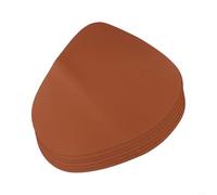 PU Leather Placemats 6 Piece Set in Round Oval Shape for Dining and For Kitchen, Easy to Clean and Spill Resistant (Black)