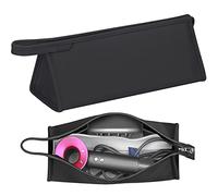 PU Leather Portable Travel Case Storage Bag for Dyson Airwrap Styler Protective Carrying Case for Dyson Supersonic Hair Dryer Waterproof Travel Carrying Bag Organizer for Dyson Accessories (Black)