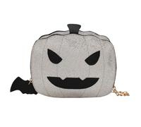 Pu Leather Pumpkin Purse - Halloween Novelty Bag, Devil Chain, Creative and Funny Handbag | Holiday Costume Party Accessory for Friends Family, Seasonal Outing Travel, Using Halloween Purses