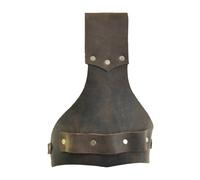 PU Leather Rana - Medieval Faux Skin Holder, and Scoder Friendly | Vintage Cosplay Accessories, Renaissance Leather Frog for Historiq Daggers