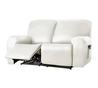 PU Leather Recliner Sofa Cover, 1/2/3 Seater Stretch Waterproof Sectional Couch Protector Cover, with Side Pocket, for Cats Dogs,B,2 Seater