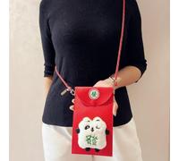 PU Leather Red Envelope,Plush Mahjong Lucky Money Packet,Capybara Year Money Envelope,Lucky Money Wallet(Style B)