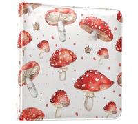 PU leather Red Mushrooms White Dots Picture Albums For All Size Pictures Holds 3x5-8x10 Photos Picture Album Self Adhesive Pages 20 sheets
