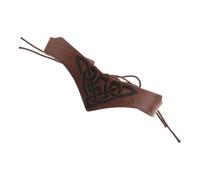 PU Leather Renaissance Viking Headband Adjustable Embossed Knot