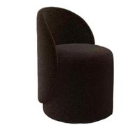 PU Leather Round Makeup Stool with Backrest, Swivel Vanity Chair with Footrest for Bedroom and Living Room, Upholstered for Dressing Table
