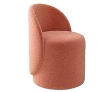 PU Leather Round Makeup Stool with Backrest, Swivel Vanity Chair with Footrest for Bedroom and Living Room, Upholstered for Dressing Table