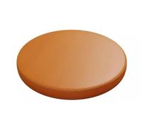 PU Leather Round Seat Cushion with Memory Foam - Non-slip Dining & Bar Stool Cushion, Waterproof Round Seat Pad - 30cm/35cm/40cm (Orange Yellow, 30*30cm)