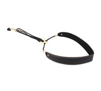 PU Leather Saxophone Accessories Sax Neck Strap for Alto Tenor Baritone Soprano Saxophones Secure Neck Support (Black)