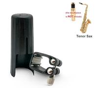 PU leather Saxophone Metal Mouthpiece Ligature Sax Mouthpiece Reed Clip Mouthpiece Cap Alto Tenor Soprano Pop Jazz Sax Ligature (Tenor Sax Metal Mouthpiece Ligature)