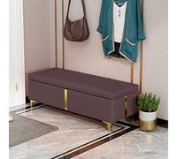 PU Leather Shoe Storage Bench Ottoman with Lift Top, Entryway Bench Stool for Living Room, Rectangle End of Bed Bench