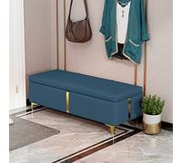 PU Leather Shoe Storage Bench Ottoman with Lift Top, Entryway Bench Stool for Living Room, Rectangle End of Bed Bench