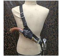 PU Leather Shoulder Gun Holster Bag Medieval Vintage Concealed Gun Holster Steampunk Pirate Sword Holster Sheath Cosplay Halloween Costume Accessories Medieval