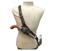 PU Leather Shoulder Pistol Holster Bag Medieval Vintage Concealed Pistol Holster Steampunk Pirate Sword Holster Scabbard Sheath For Cosplay Hallowee(Color:Brown)