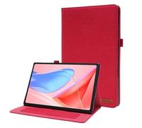 PU Leather Simplicity Style Cover Suitable For Lenovo Tab 2025 TB-311FU / K10 2nd TB-311XU 10.1inch Cloth Pattern Stand Case(Red,K10 2nd TB-311XU)