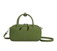 PU Leather Sling Bag Retro Shoulder Bag Underarm Bag Square Handbag (Green)