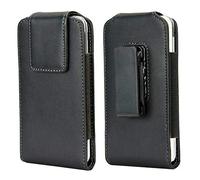 PU Leather Small Cell Phone Holster Case with Swivel Belt Clip Phone Pouch Holder for iPhone SE/ 13 Mini/ 12 Mini/XS, iPhone 16e/ 15 Pro/ 14/13/ 12/11 Pro, Galaxy S25/ S24/ S23/ S22/ S10e