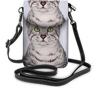 Pu Leather Small Cell Phone Purse Big White Dark Head Ferocity Tiger Open Mouth Crossbody Bags Travel Wallet