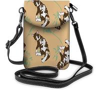 Pu Leather Small Cell Phone Purse Big White Dark Head Ferocity Tiger Open Mouth Crossbody Bags Travel Wallet